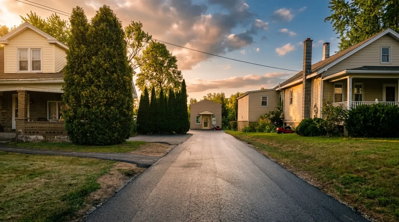 Residential asphalt driveway paving by VP Construction
